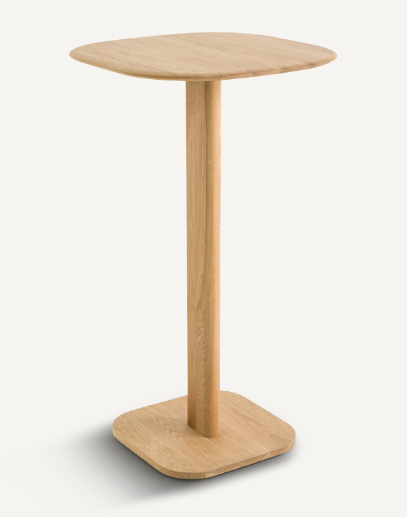 Solid Oak High Bar Bistro Table