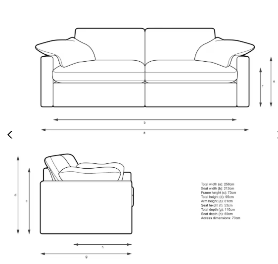 Large 4 Seater Rustic Burnt Orange / Auburn Sofa
