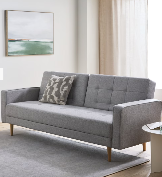 Click Clack 3 Seater Sofa Bed, Light Leg, Cobble Grey