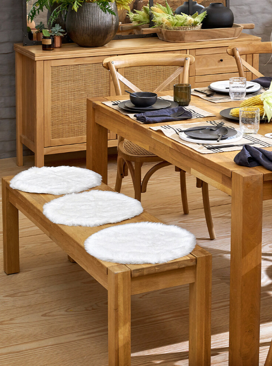 Solid Oak Dining Bench, 2 Seater | La Redoute Adelita