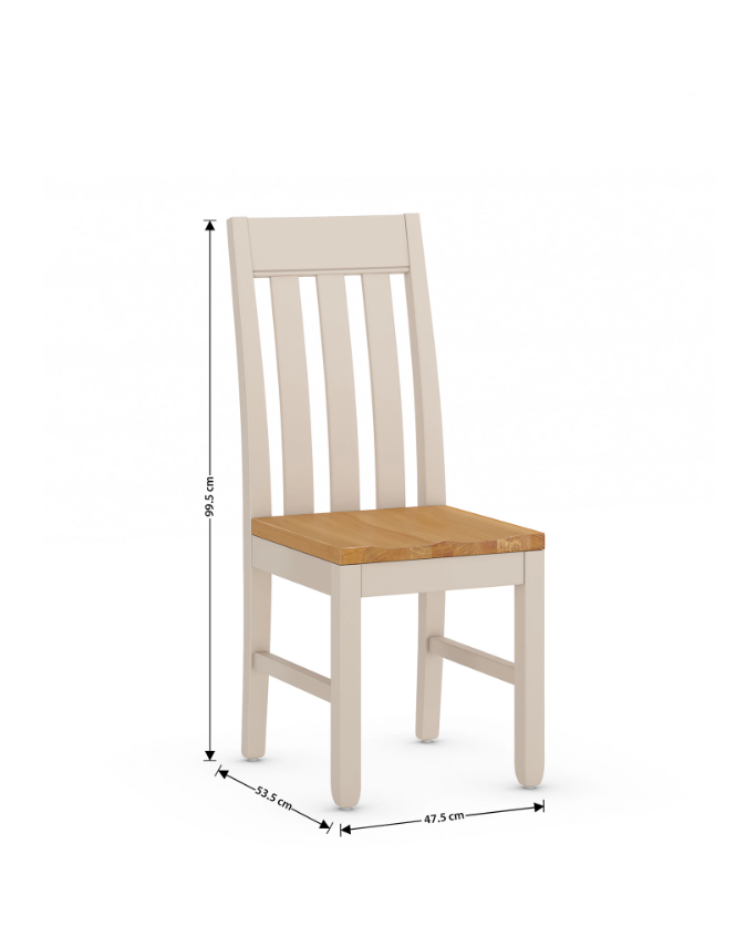 Dining Chairs Light Grey Putty and Wood, Set of 2 / Marks and Spencer Padstow RRP £229