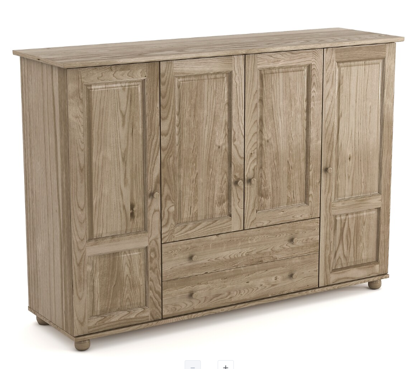 Low Solid Wood Wardrobe / LA Redoute Redmond RRP £650