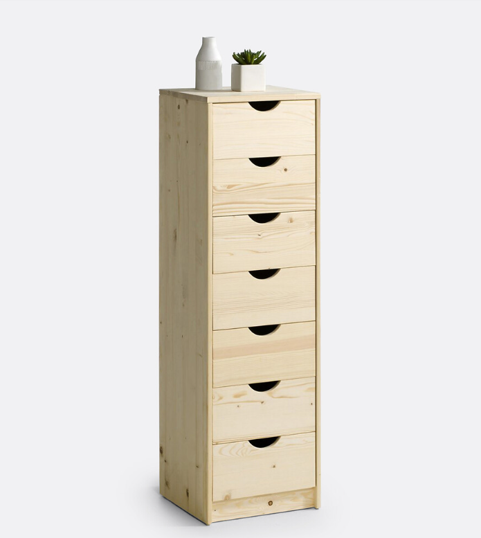 Solid wood tallboy / Tall Storage unit with drawers