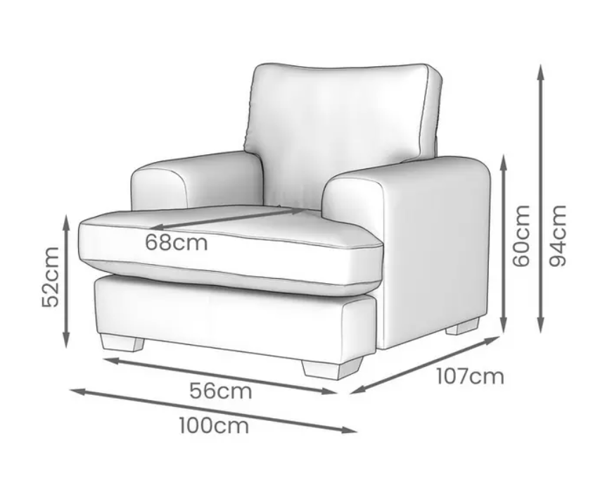 Dark Grey Armchair / DFS Kinsey Charcoal