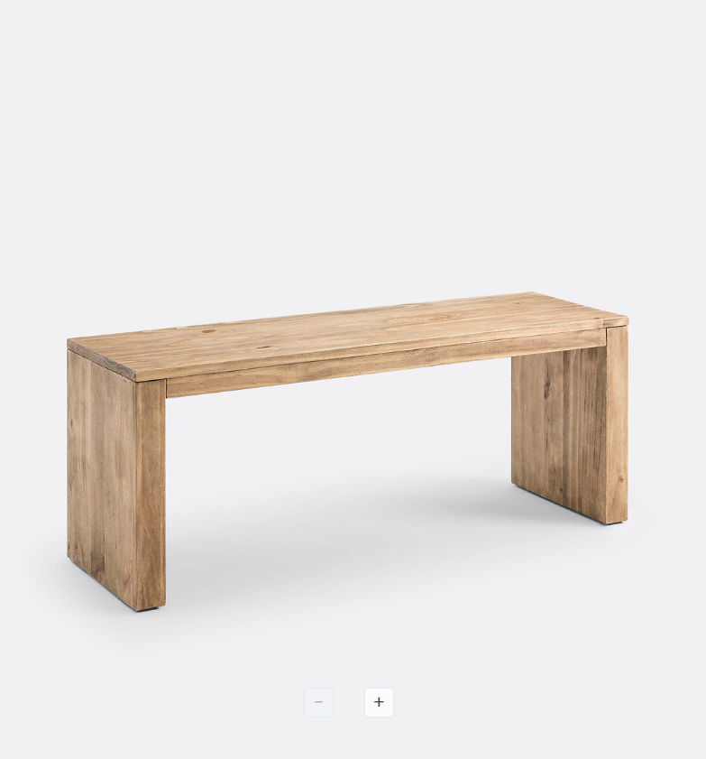 Solid Pine Bench 110cm