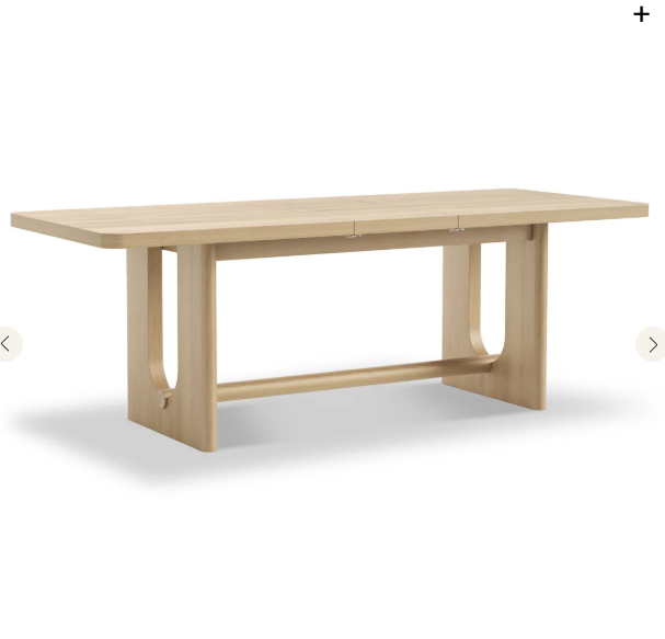 Light Oak Extending Dining Table