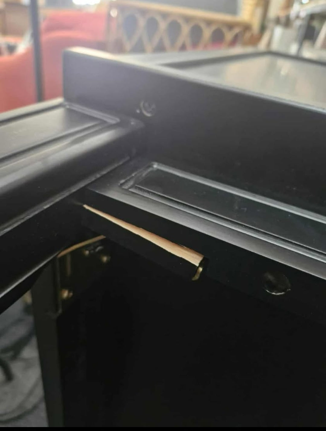 Black Bureau / Storage Cabinet with Desk