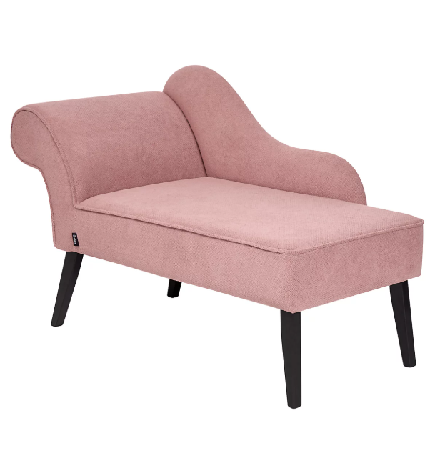 Left Hand Chaise Lounge / Pastel Pink