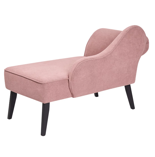 Left Hand Chaise Lounge / Pastel Pink