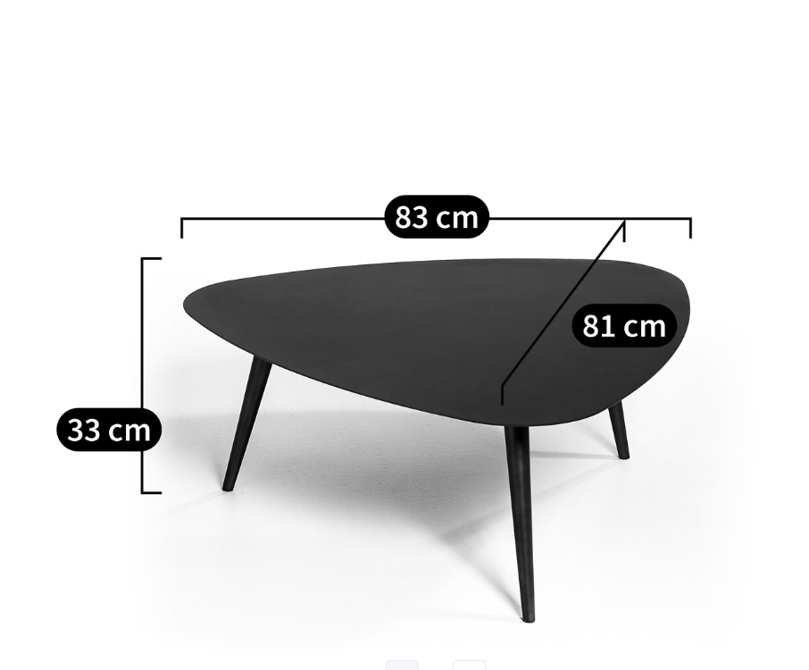 Small Black Gun Metal Coffee Table ¦   Théoline Ex Display