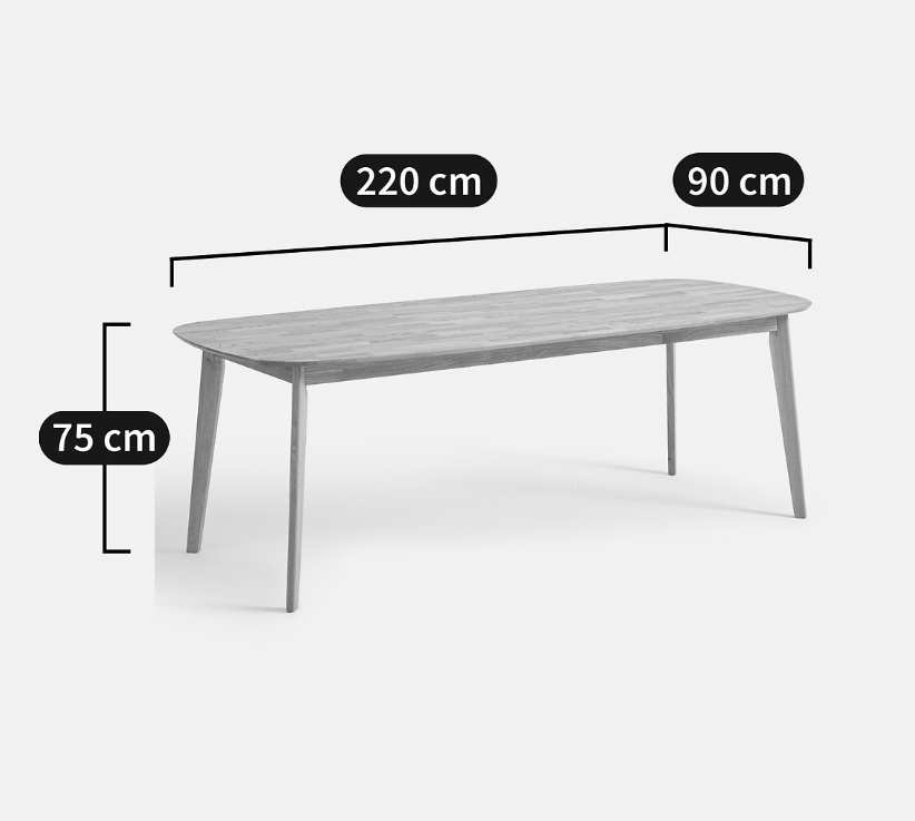 Extra Large Solid Oak Dining Table / 8-10 Seater