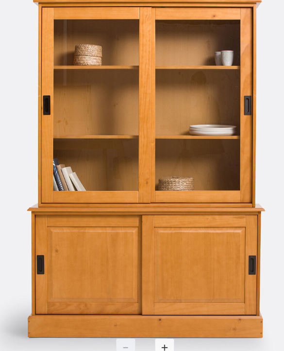 Solid Pine Dresser Display Cabinet Sideboard / La Redoute RRP £1099