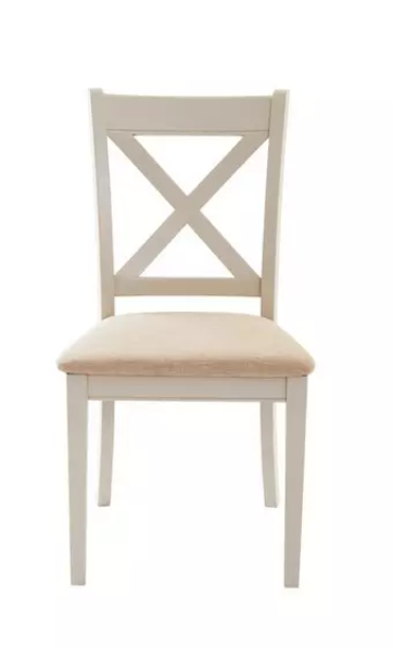 Set of 2 Dining Chairs Cream Cross Back  / Harrington
