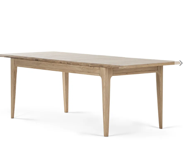Solid Oak Extending Dining Table - Washed Wood Natural Grey, Seats 6 to 8