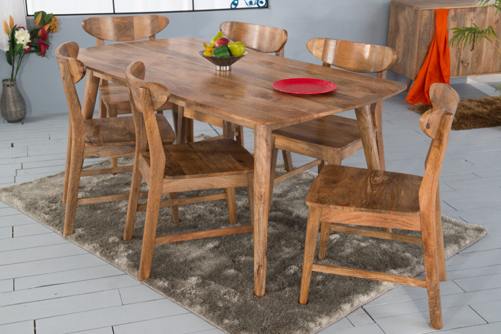 Solid Mango Wood Dining Table - 4 Seater