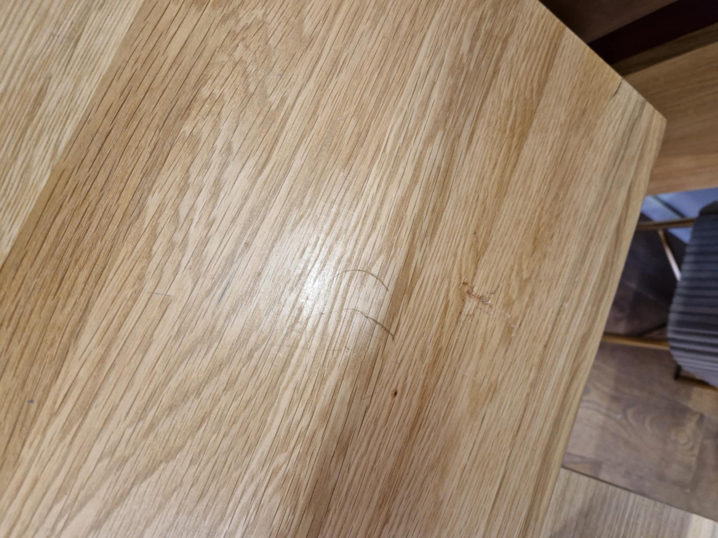 Solid wood and metal TV stand