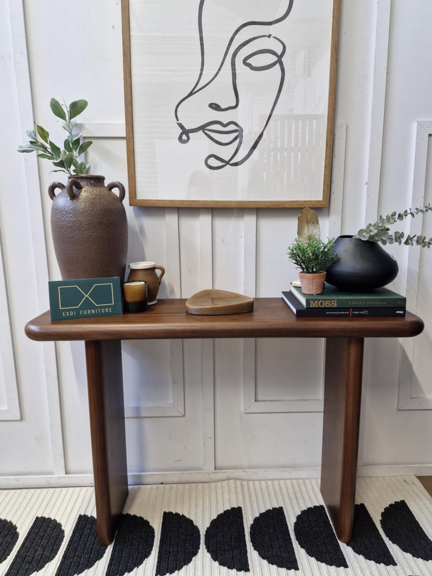 Walnut Console Table