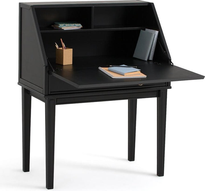 Black Bureau / Storage Cabinet with Desk