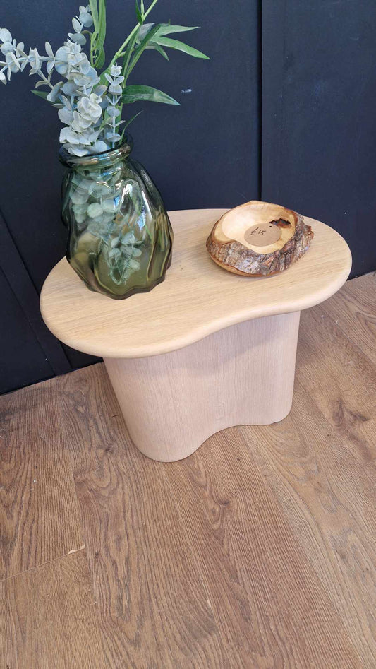 Oak Side Table AM. PM. Phlu RRP £240 / Organic Shape