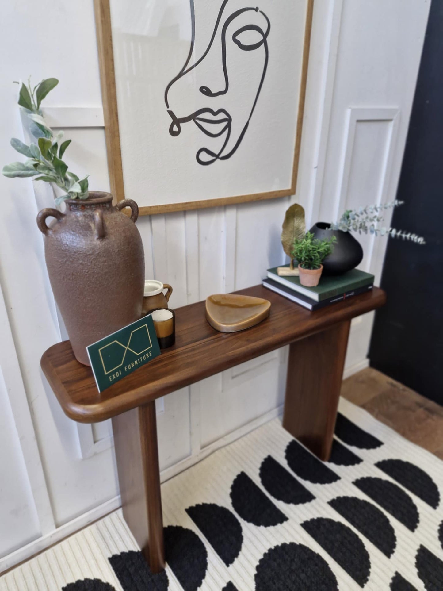 Walnut Console Table