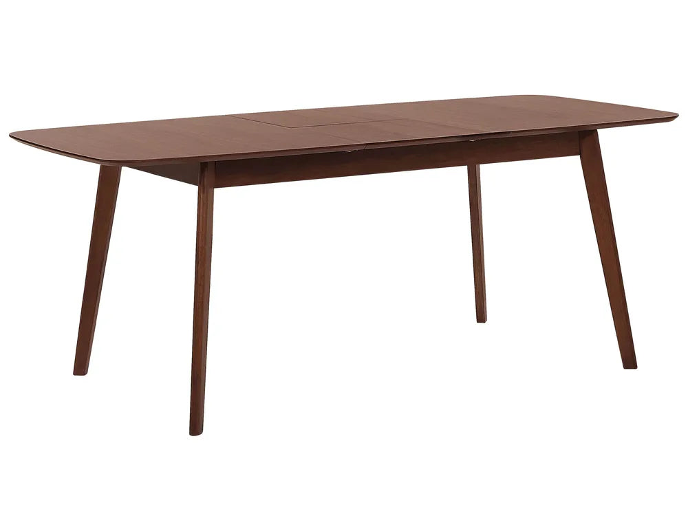 Dark wood extending dining table 4-6 seater