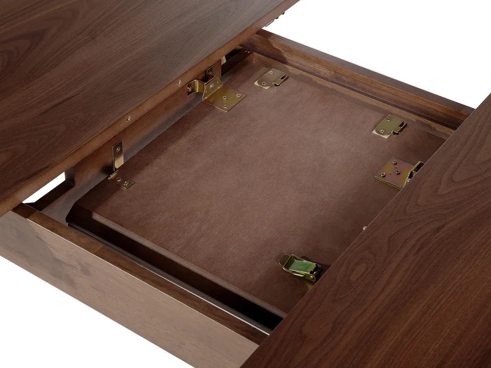 Dark wood extending dining table 4-6 seater