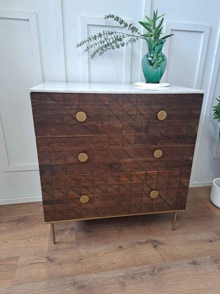 Marble and Solid Wood Chest of Drawers  ¦  John Lewis Trinity + courier booking fee