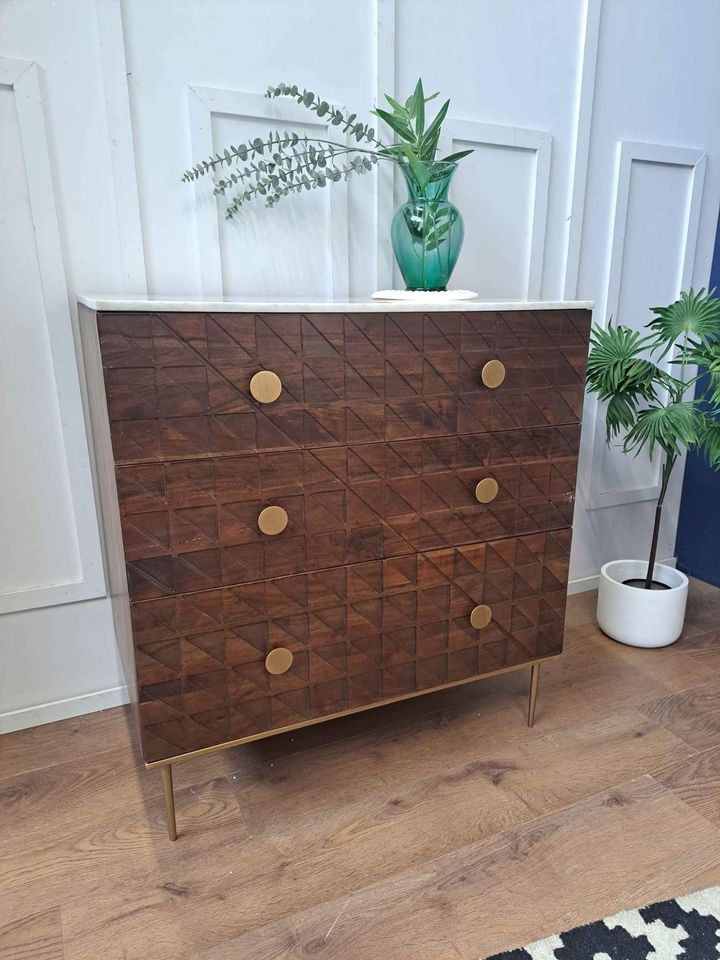 Marble and Solid Wood Chest of Drawers  ¦  John Lewis Trinity + courier booking fee