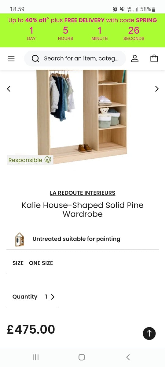 Kids House Shape Wardrobe ¦  Nursery Kids Room Furniture