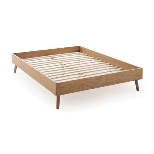 Oak king size platform bed bedroom furniture